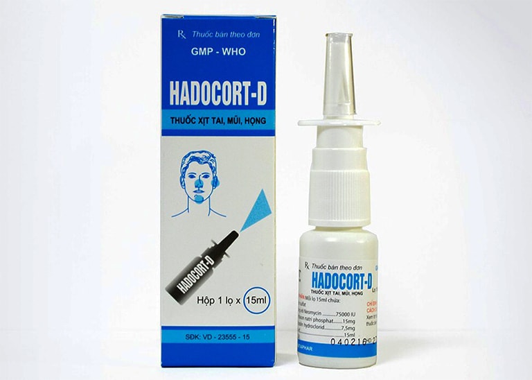 Dùng thuốc xịt mũi Hadocort 