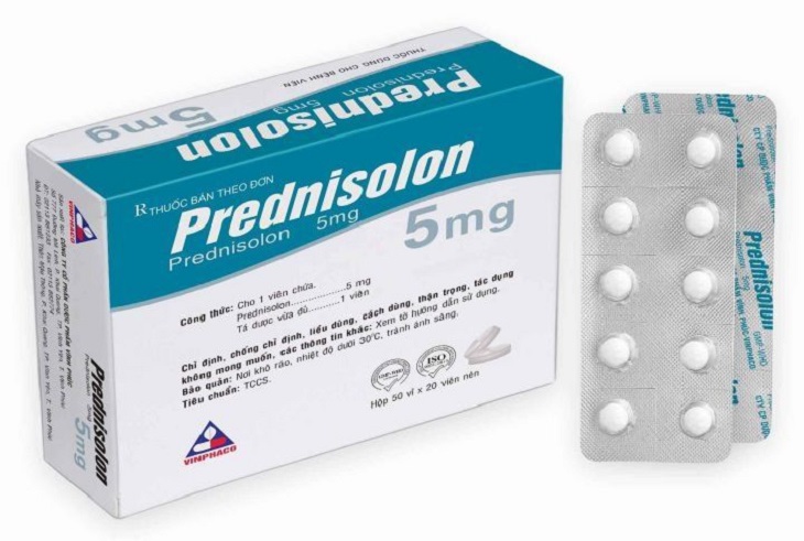 Trị viêm họng mãn tính uống Prednisolon