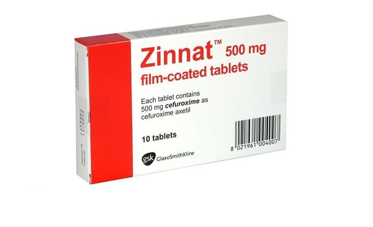 Zinnat 500mg là thuốc kháng sinh bán tổng hợp phổ rộng thường được kê để điều trị các bệnh nhiễm trùng tai – mũi – họng