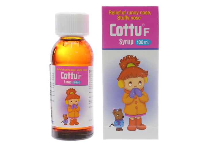 Siro Cottu F Syrup dùng cho trẻ bị sổ mũi, ngạt mũi