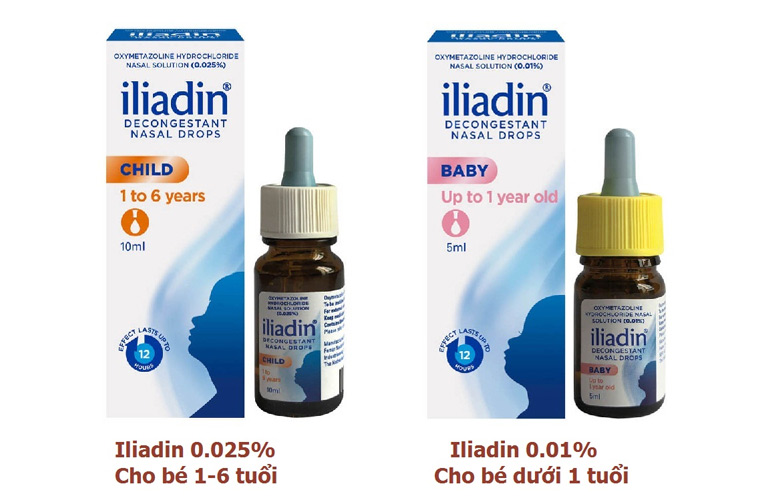 Iliadin là một loại thuốc nhỏ mũi có thành phần chính là Oxymetazoline Hydrochloride