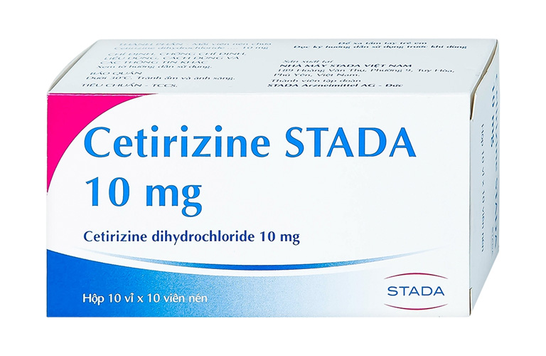 Cetirizine là thuốc kháng histamin H1 thường dùng trị mẩn ngứa
